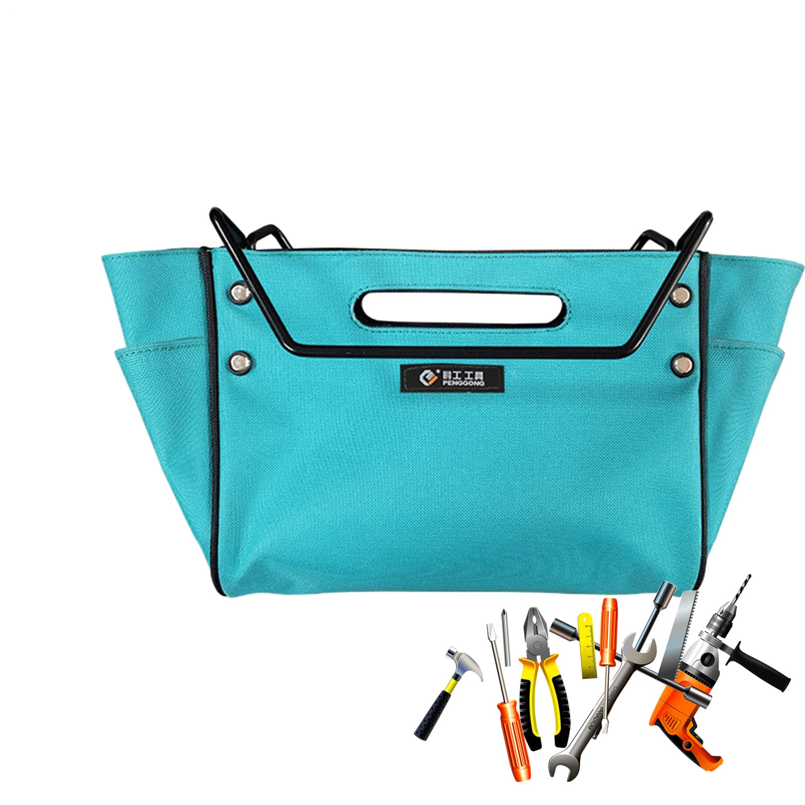Sac à outils électricien pour échelle multi-poche en toile ultra résistante