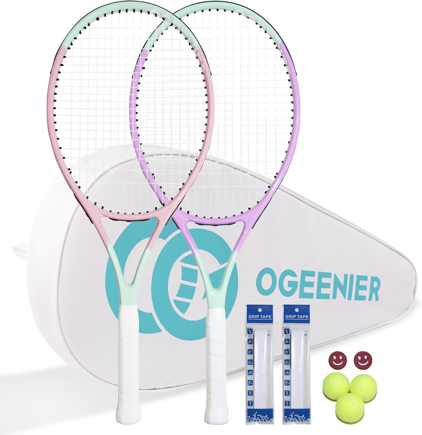 Set de Raquetas de Tenis OGEENIER 27" para Adultos Principiantes