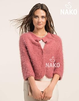 NAKO Paris, Knitting Yarn, Crochet Yarn, Acrylic Shawl Winter Hat Scarf Yarn - 3 Skein(Ball) 40% Premium Acrylic - 60% Polyamide Each Skein/Ball 100 gr 268 yds (10914-Metallic Grey)