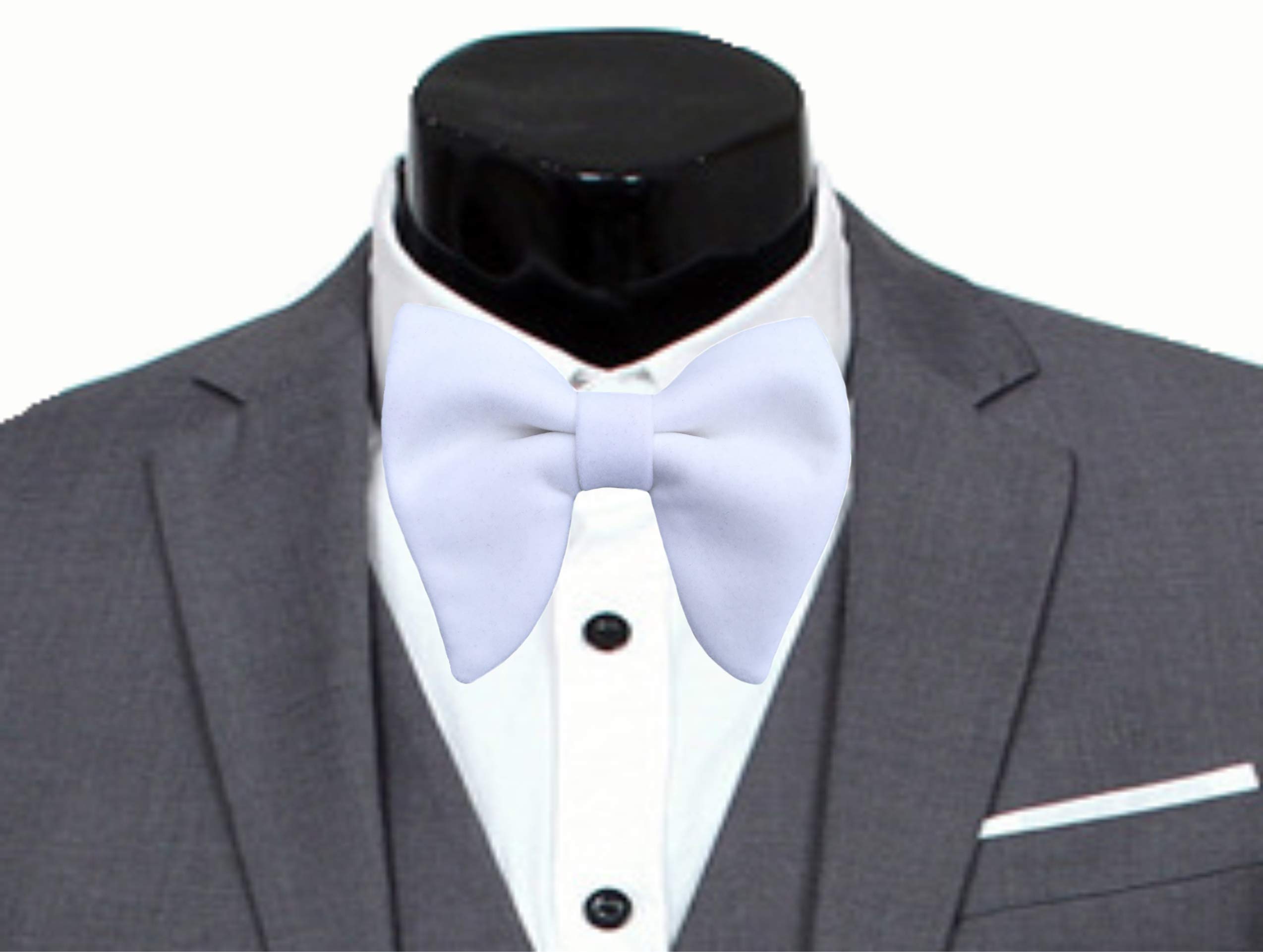 Justar Papillon da uomo pre-legato in velluto oversize con fiore spilla da bavero per abito da smoking matrimonio set papillon