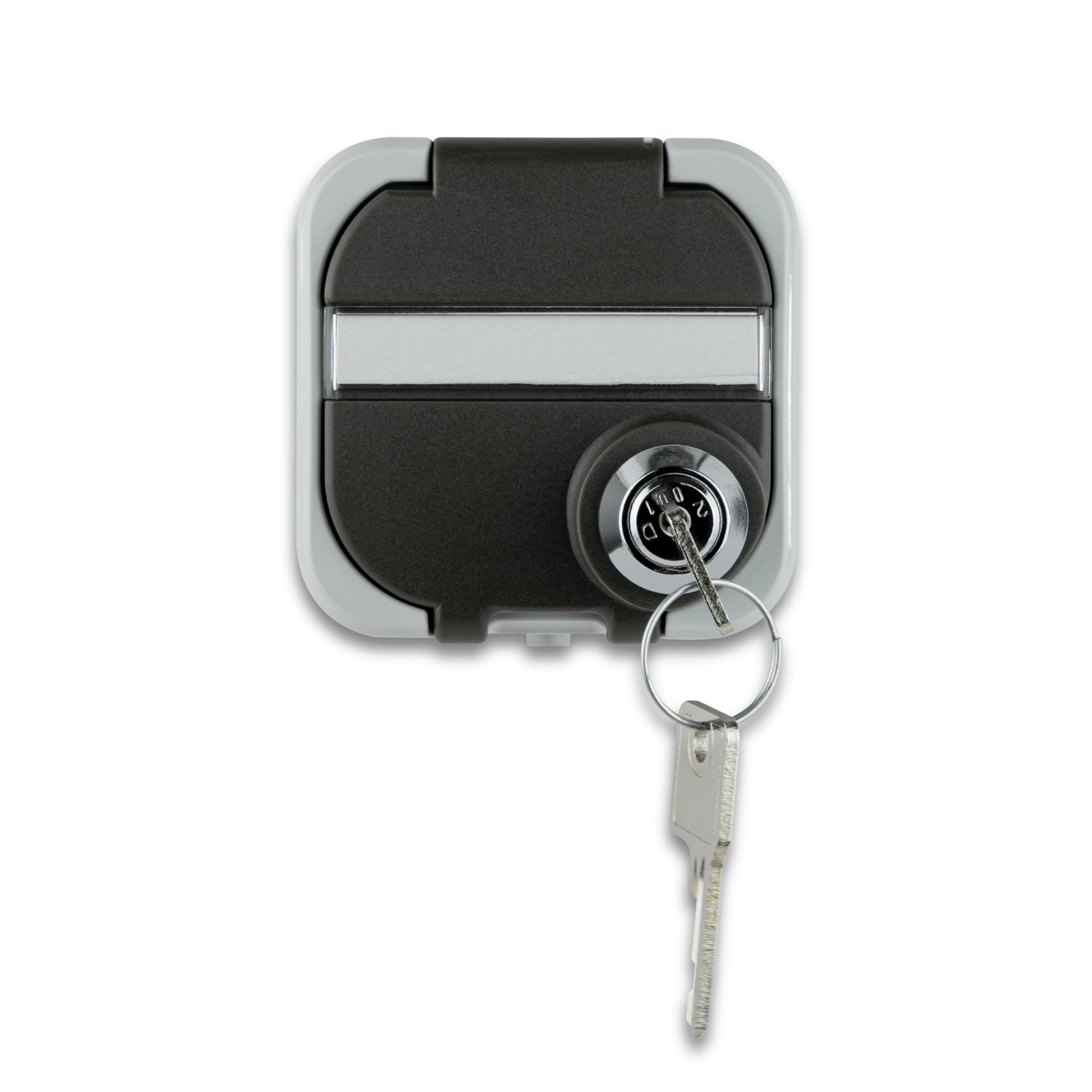 REV Ritter 0510224555 AquaTop Surface Mounted Socket with Lock, Grey.