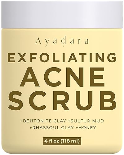 Exfoliante exfoliante para acné, 4 onzas líquidas (4.0 fl oz), lavado facial exfoliante para acné, exfoliante facial natural para acné severo y