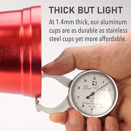 Miniatura 5 de Arora Vaso de cobre martillado de metal, taza de aluminio de 21 onzas, juego de 6