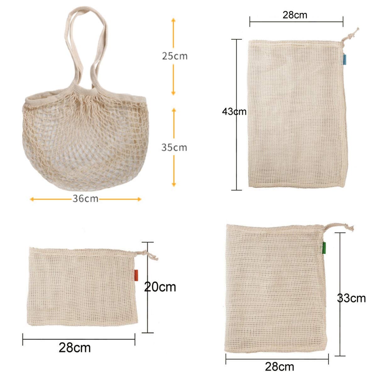 Sacchetti A Rete In Poliestere Per Frutta E Verdura Con - Foto 6