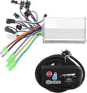 Ausla Electric Bike Brushless Speed Motor Controller with 880 LED Panel for 22.5mm Handlebar,Electric Scooter 48V 250W 350W Bike Brushless Controller Kit