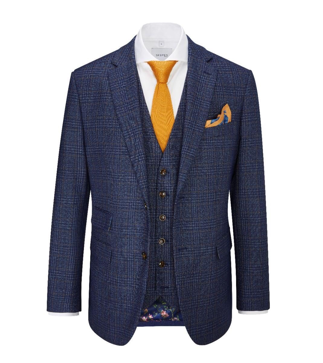 Skopes Woolf Suit Jacket For Men's in Navy Check 56L