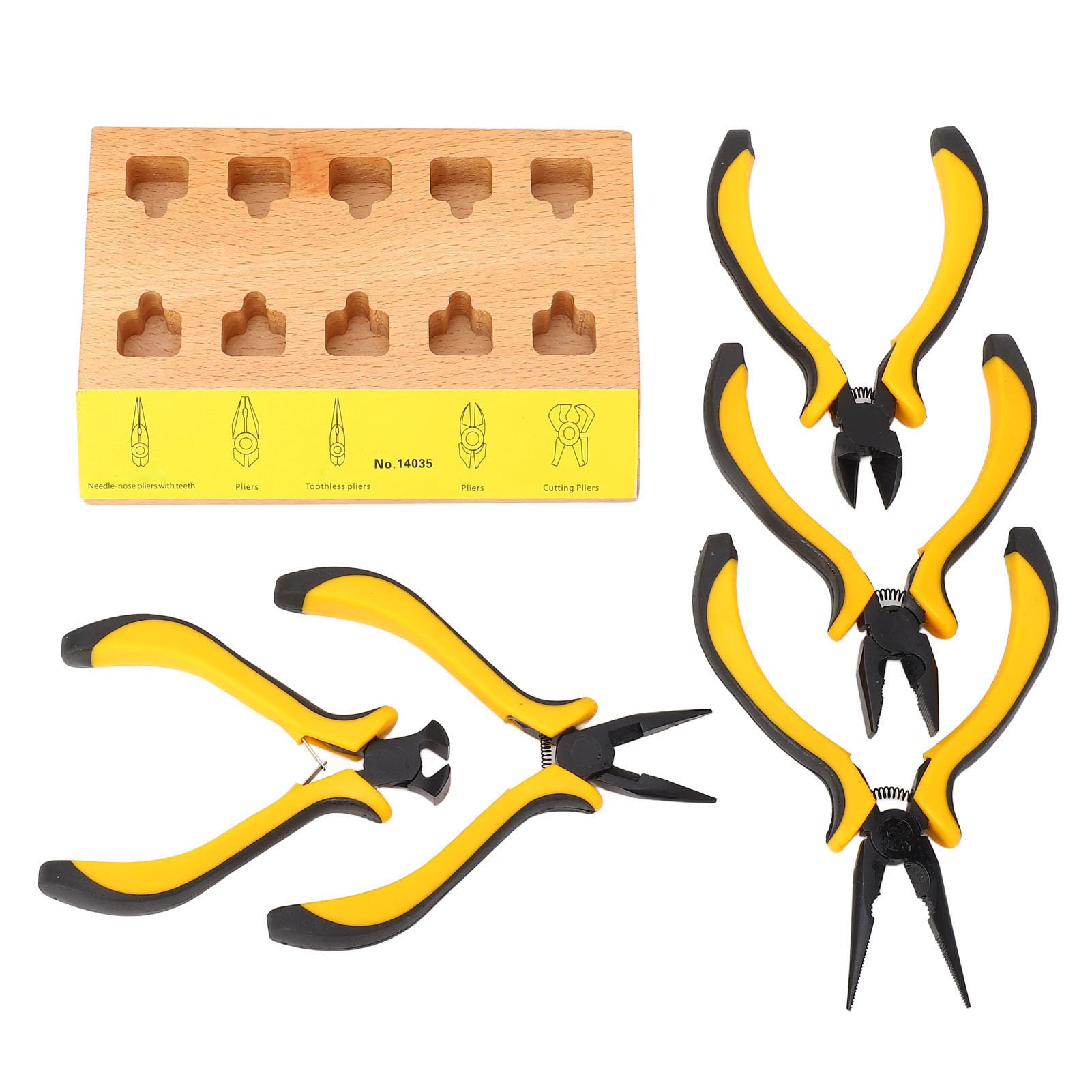 Set di Pinze per Riparazione Orologi, Confezione da 4 Pinze per Gioielli con Becchi Ad Ago, a Becchi Tondi, a Piegati e Tronchesi per Forniture per Orecchino