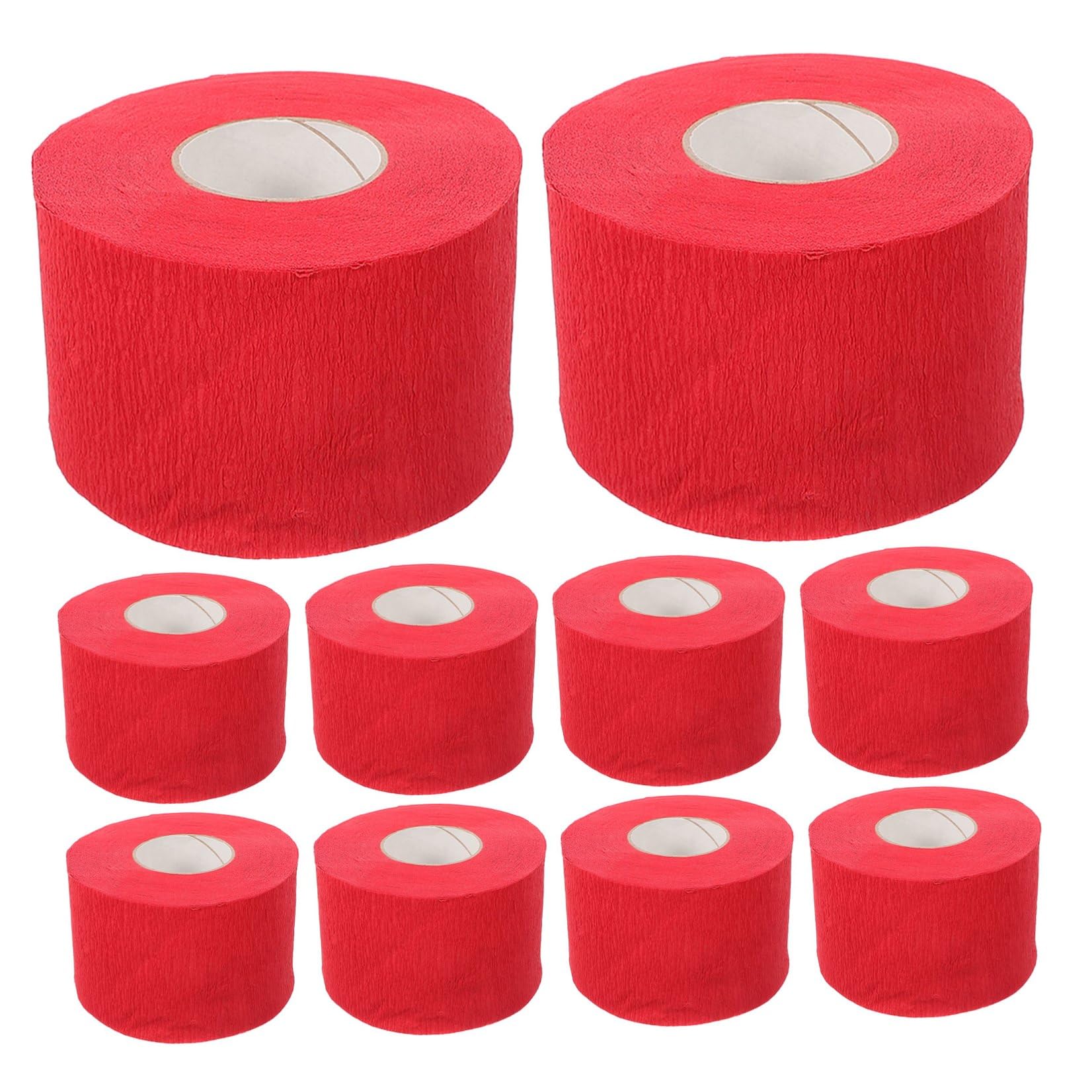 10 Tiras de Papel de Cuello Desechables para Peluquería en Color Rojo, Ligeras y Prácticas para Uso Profesional y Cortes de Cabello en Casa