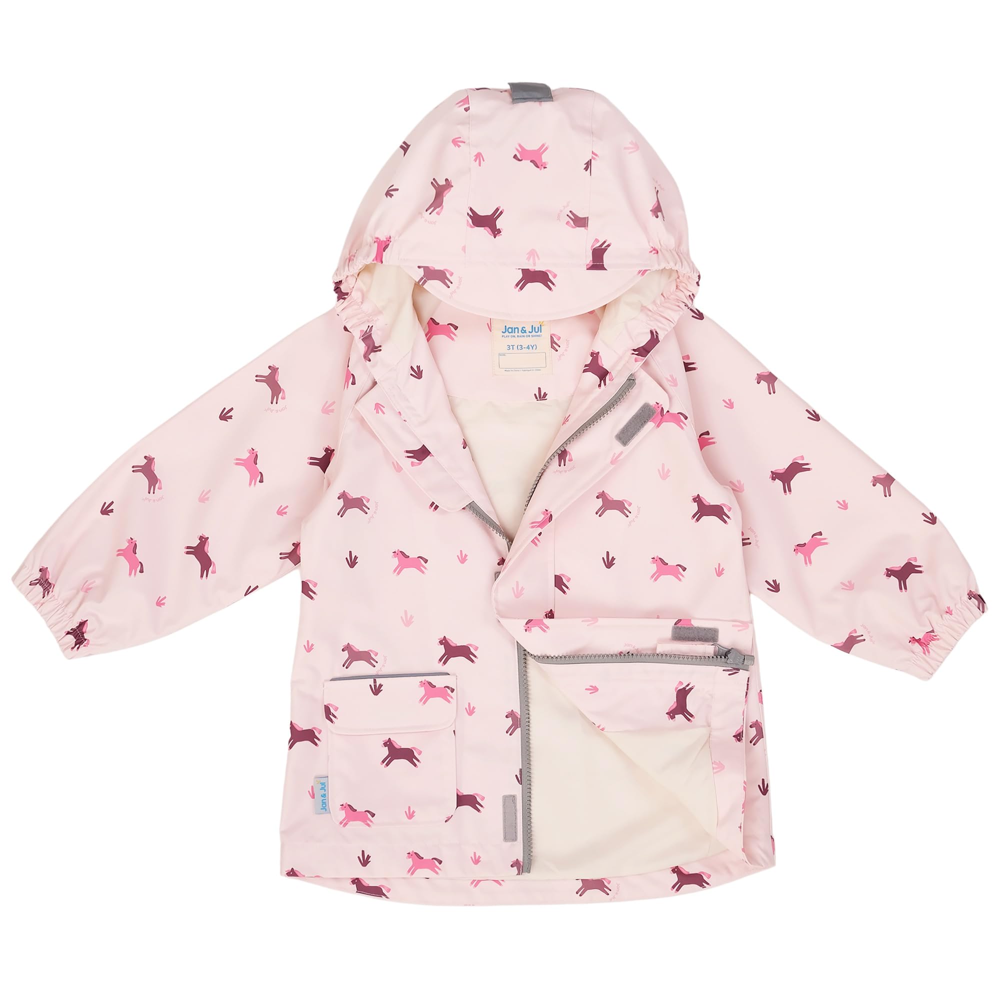 JAN &amp; JUL Waterproof Puddle-Dry Rain Jacket for Kids