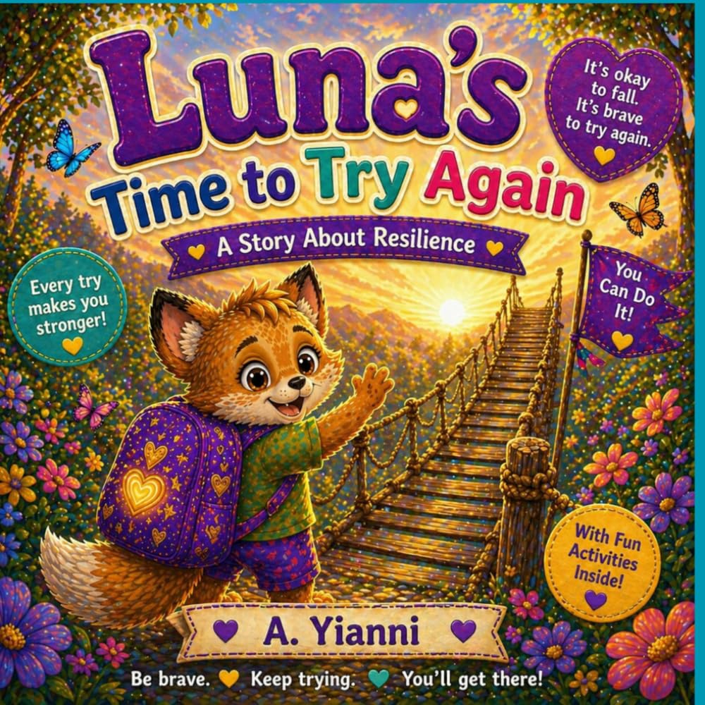 Luna's Time to Try Again: A Story About Trying Again, Building Confidence and Growing Braver (Luna's Little Lessons)