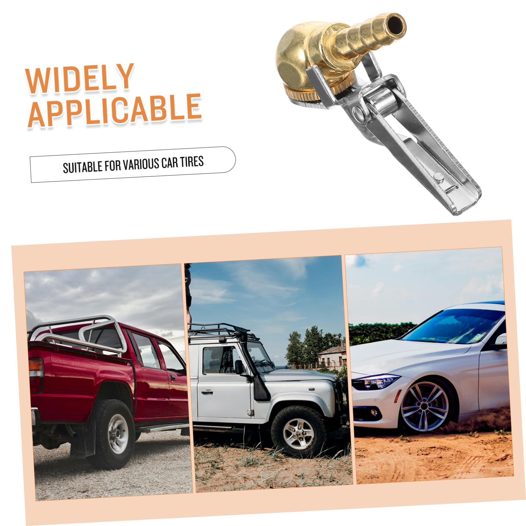 PartyKindom Locking Air Chuck Tire Inflator Construction Quick Connect Chuck with Clip Compatible with Tire Inflators Air Efficient Inflation