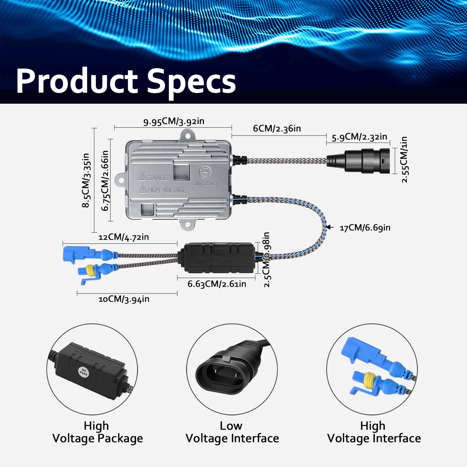WinPower 35W Ballast HID AC Modulo controllo Driver lampada allo xeno per Hid Kit di conversione H1 H3 H4 H7 H8 H9 H11 HIR2 HB3 HB4 H15 H13 ecc, 2 Pezzi