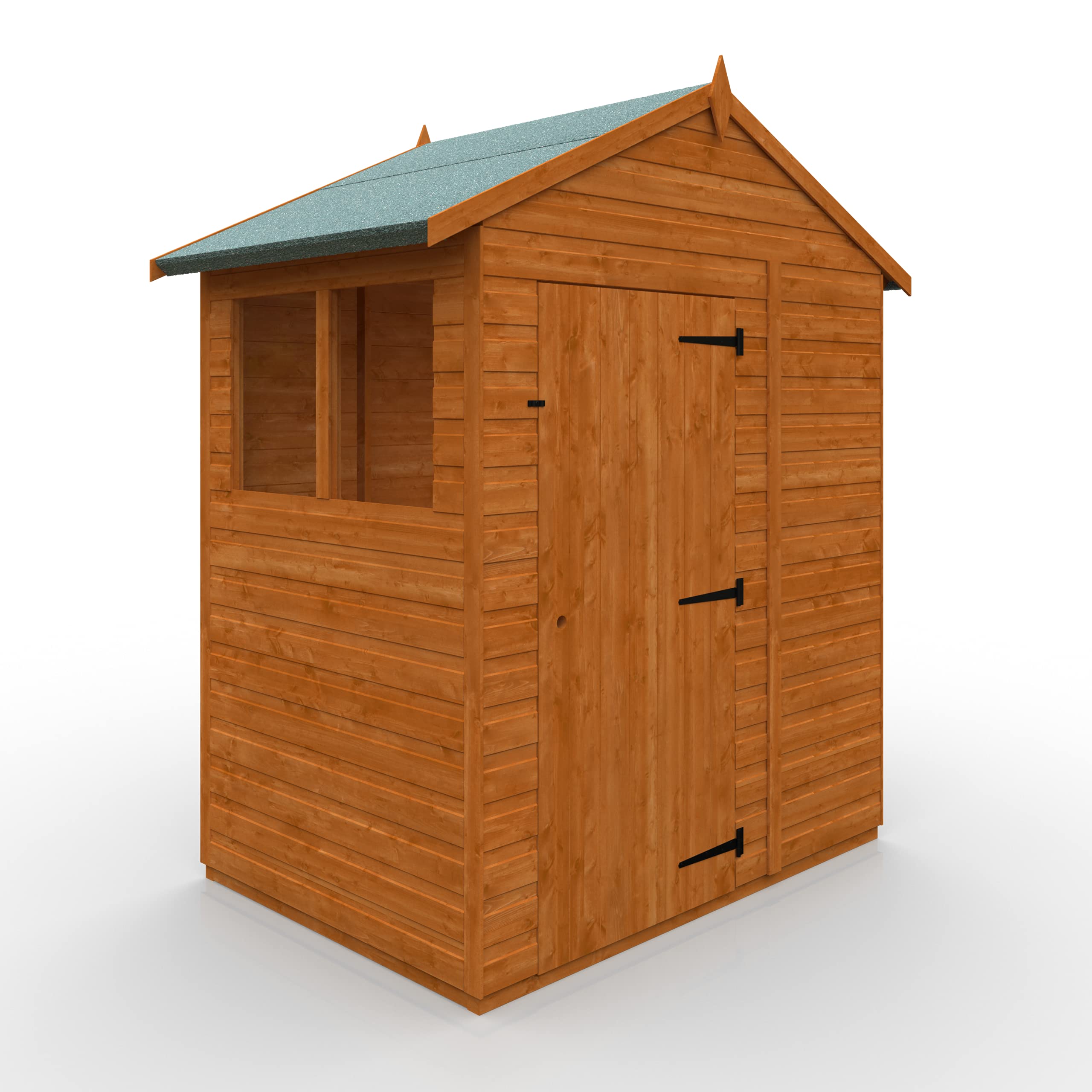 TigerFlex Shiplap Apex Single Door Windows Wooden Garden Shed 4 x 6 ft