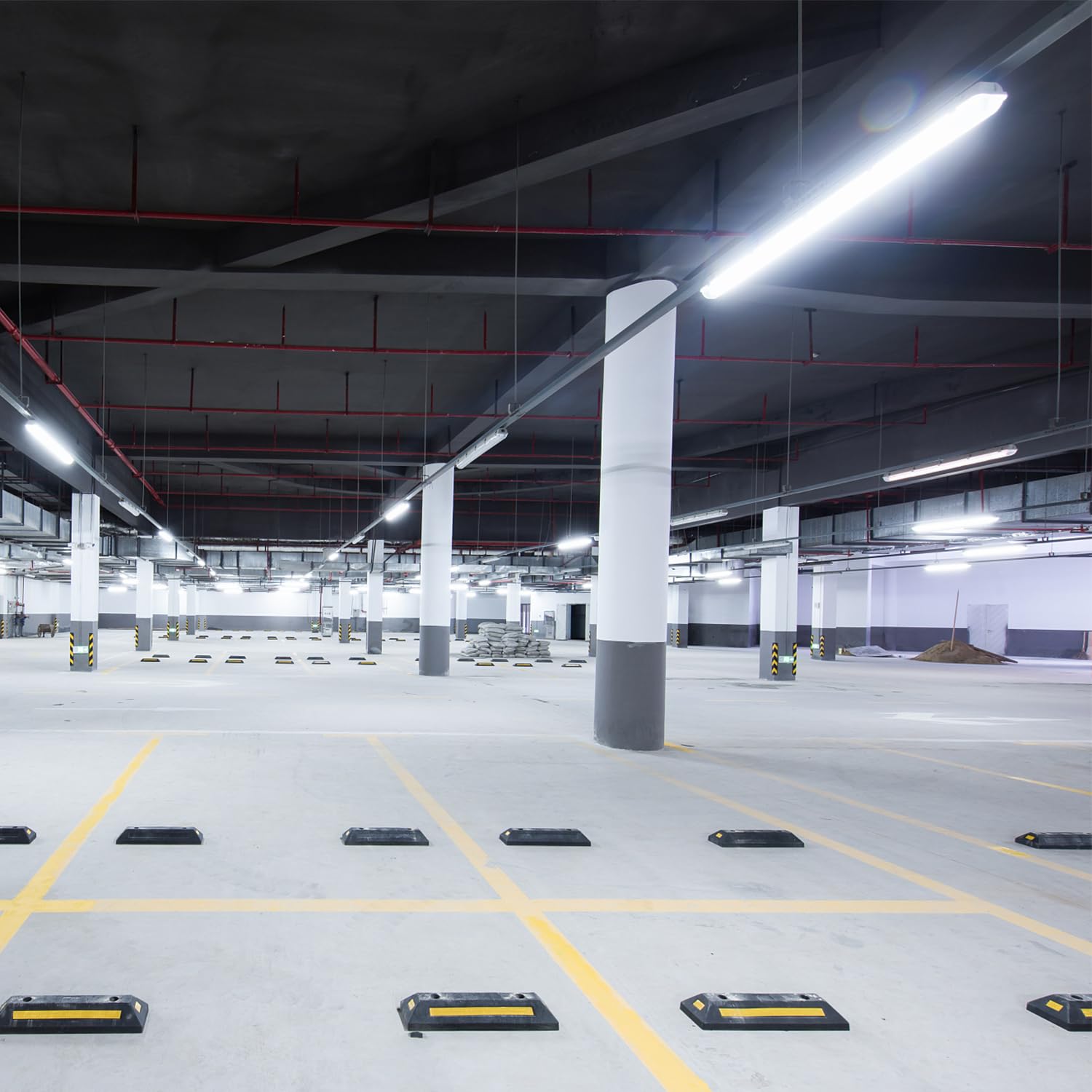 LEDONE 8FT LED Vapor Tight Light, 60/75W/90W Tunable,3500K/4000K/5000K Selectable CCT, 0-10V Dimmable, IP66 Outdoor Waterproof, UL DLC NSF Listed, 1PK