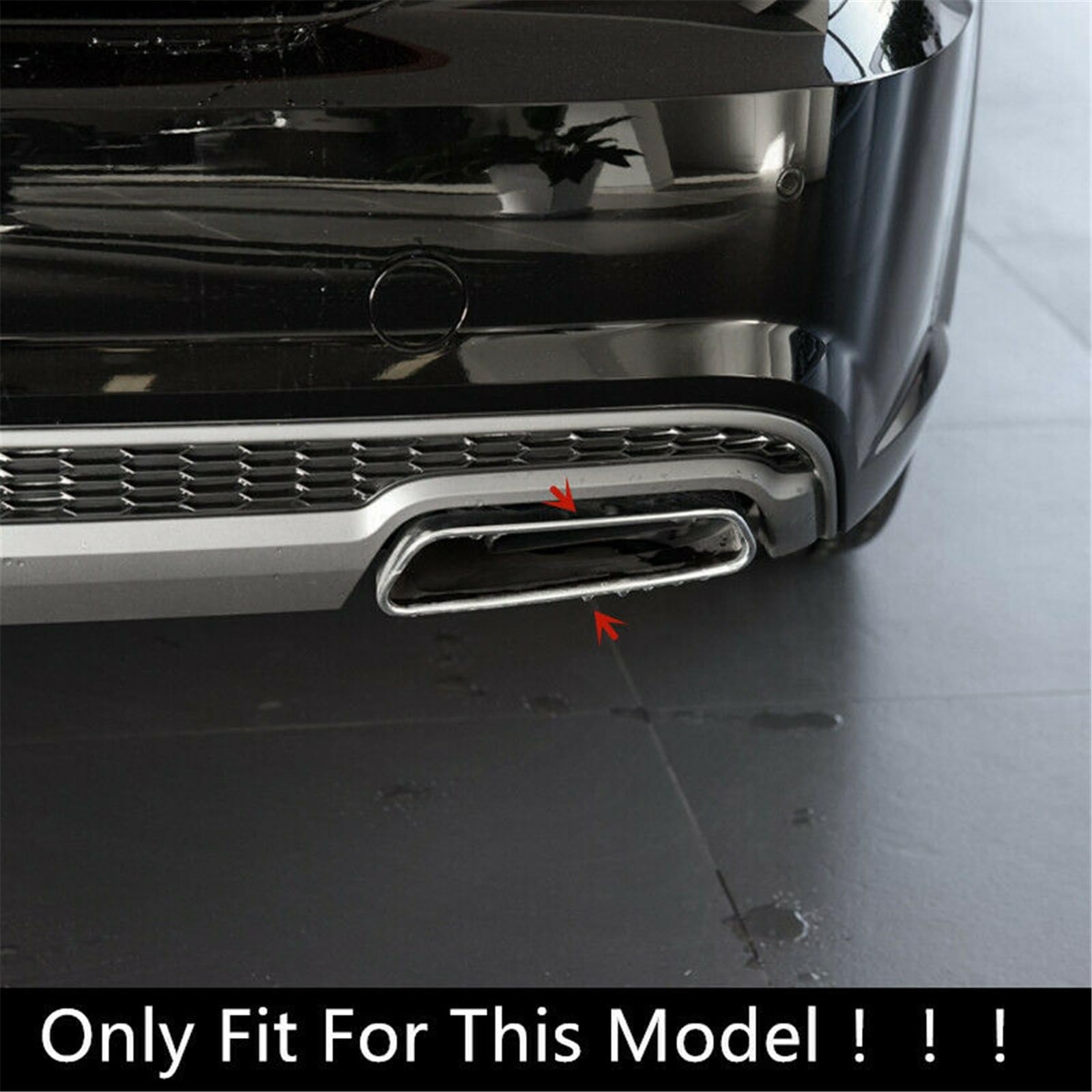 Decorazione for terminale di scarico posteriore doppio, compatibile solo con Audi A6 A7 C7 2016 2017 2018, accessori decorativi for auto.