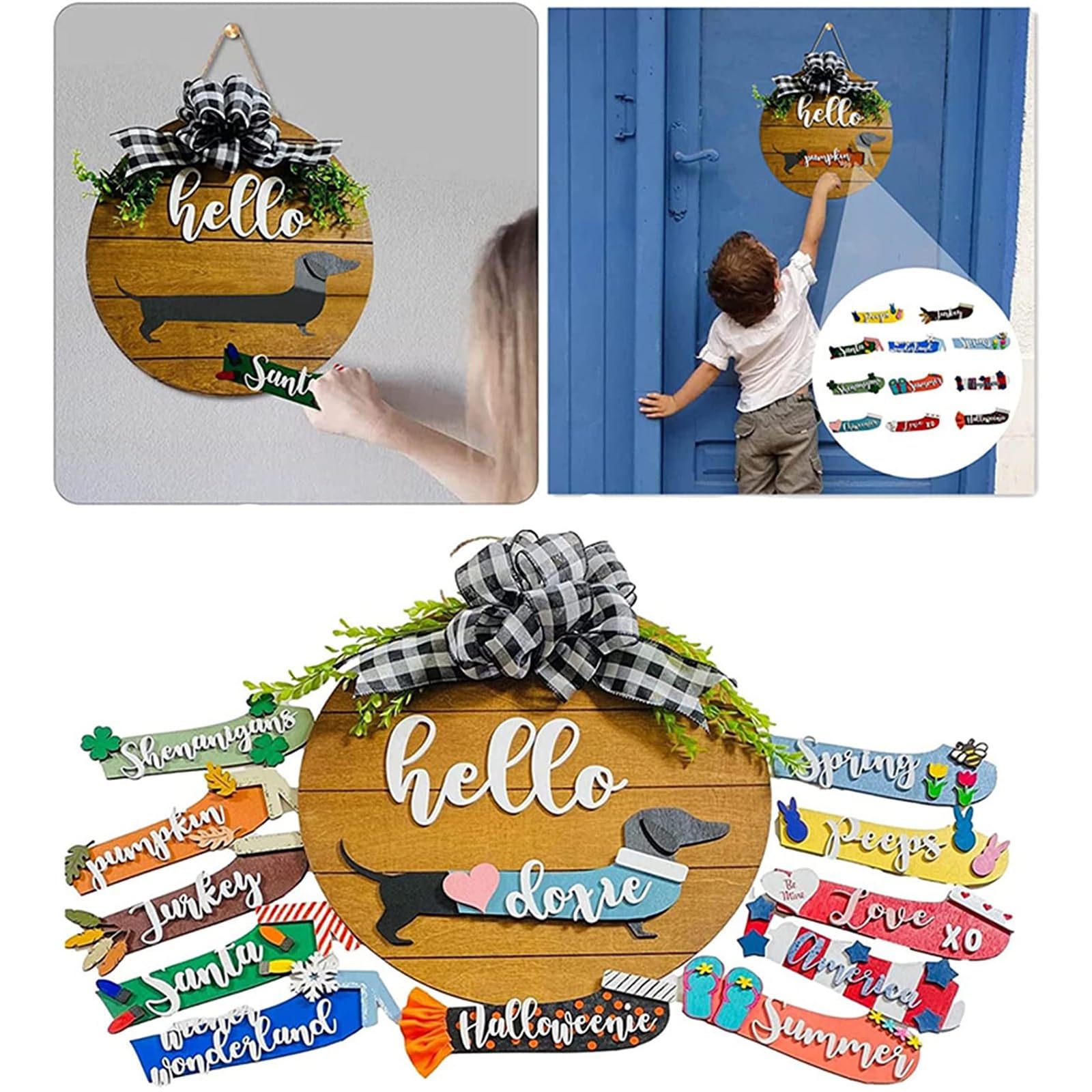 Décorations suspendues de Noël et Halloween avec kit de bricolage 15 pièces