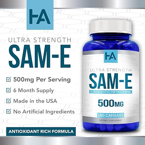 Miniatura 4 de Healing Awakening SAM-e 500mg 180 cápsulas (S-Adenosil Metionina)
