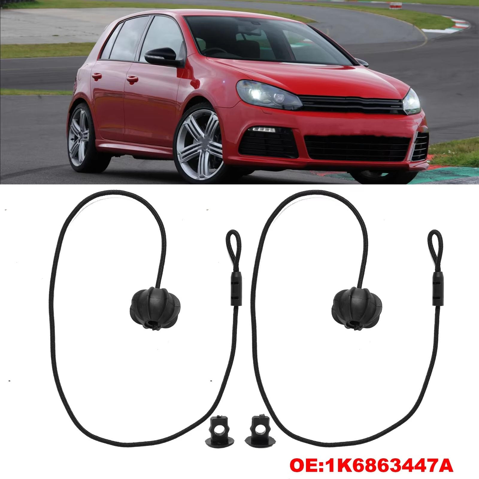Cappelliera Posteriore Scaffale String Compatibile Con Toyota Per Aygo 2005 2006 2007 2008 2009-2014 Bagagliaio Un'auto Fissaggio Corda Vassoio Portacavi Access OEM: 1K6863447A