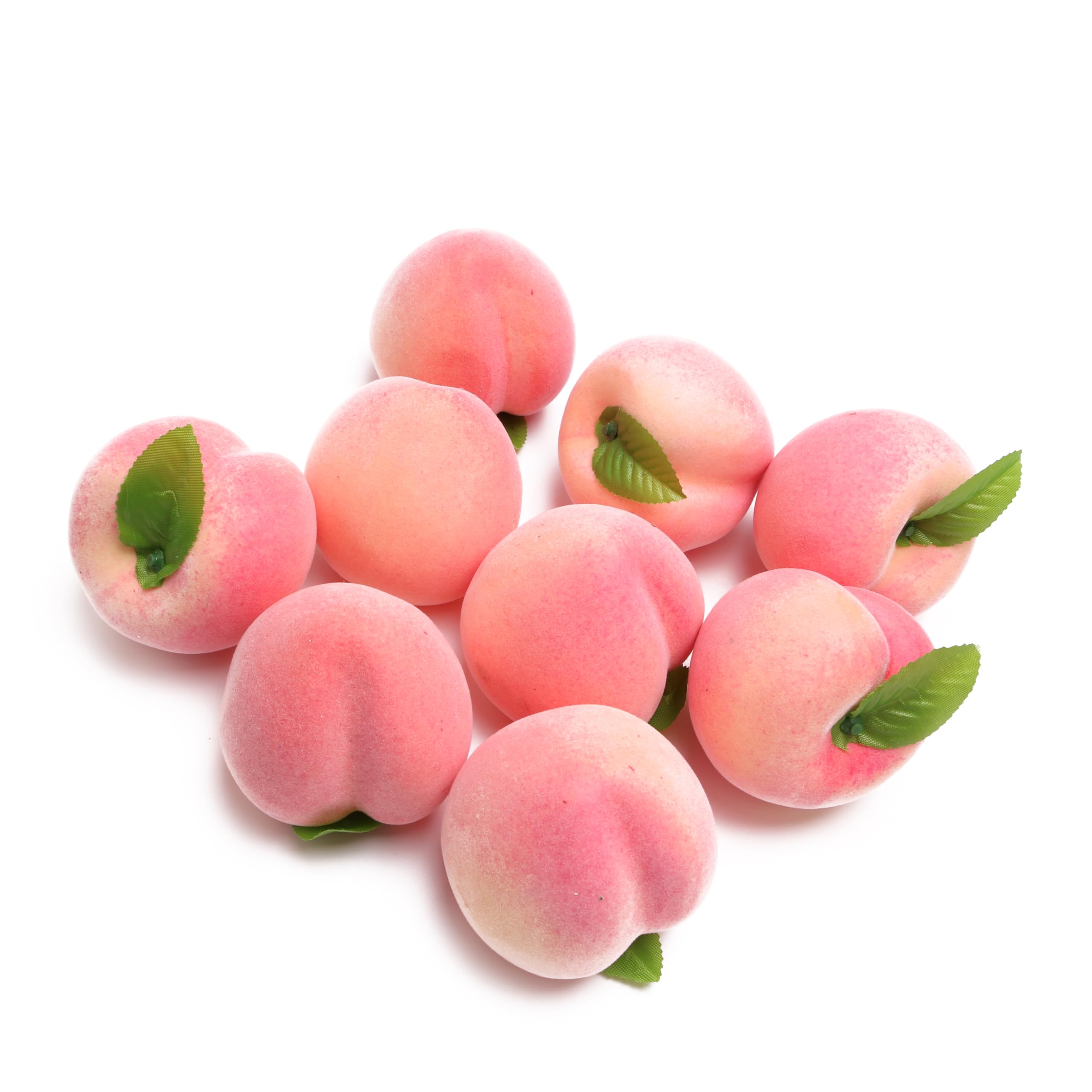 caiyjhao Caihao 9PCS Fake Red Peach Fruit Realistic Foam Peach Fruit is Suitable for Store Decoration, Flower Arrangement, Fruit Bowls, Shops, Cabinets, Photography Props and Other Home Decorations.