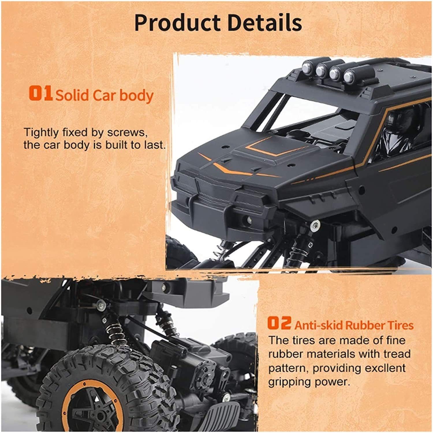 Amazon.co.jp: 大型リモコンカー 6輪 RC モンスタートラック