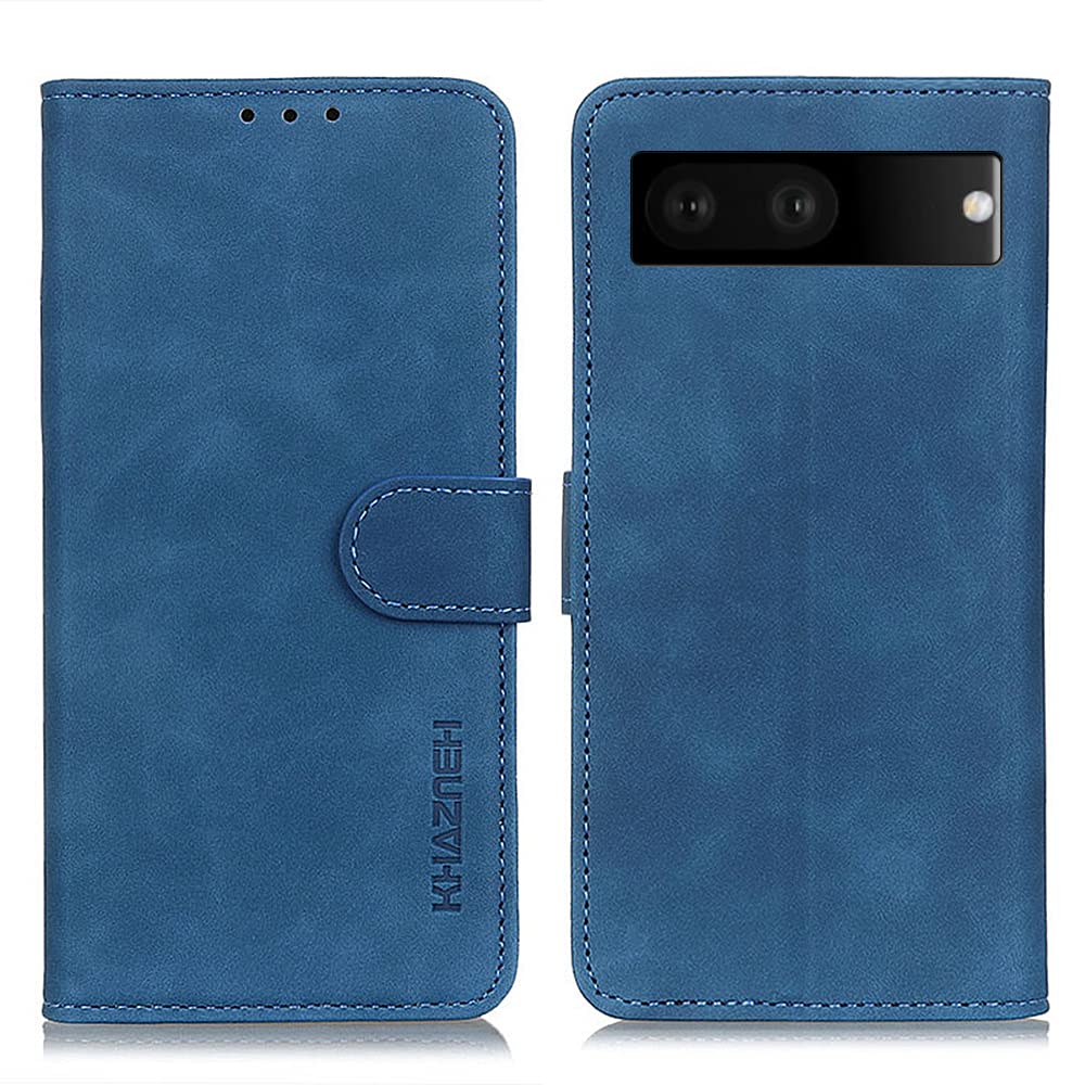 ROVLAK Case for Google Pixel 7 Wallet Case con Card Slot TPU Interior Protective Case Magnetic Folio Shockproof PU Leather Stand Flip Cover Compatible with Google Pixel 7,Blue