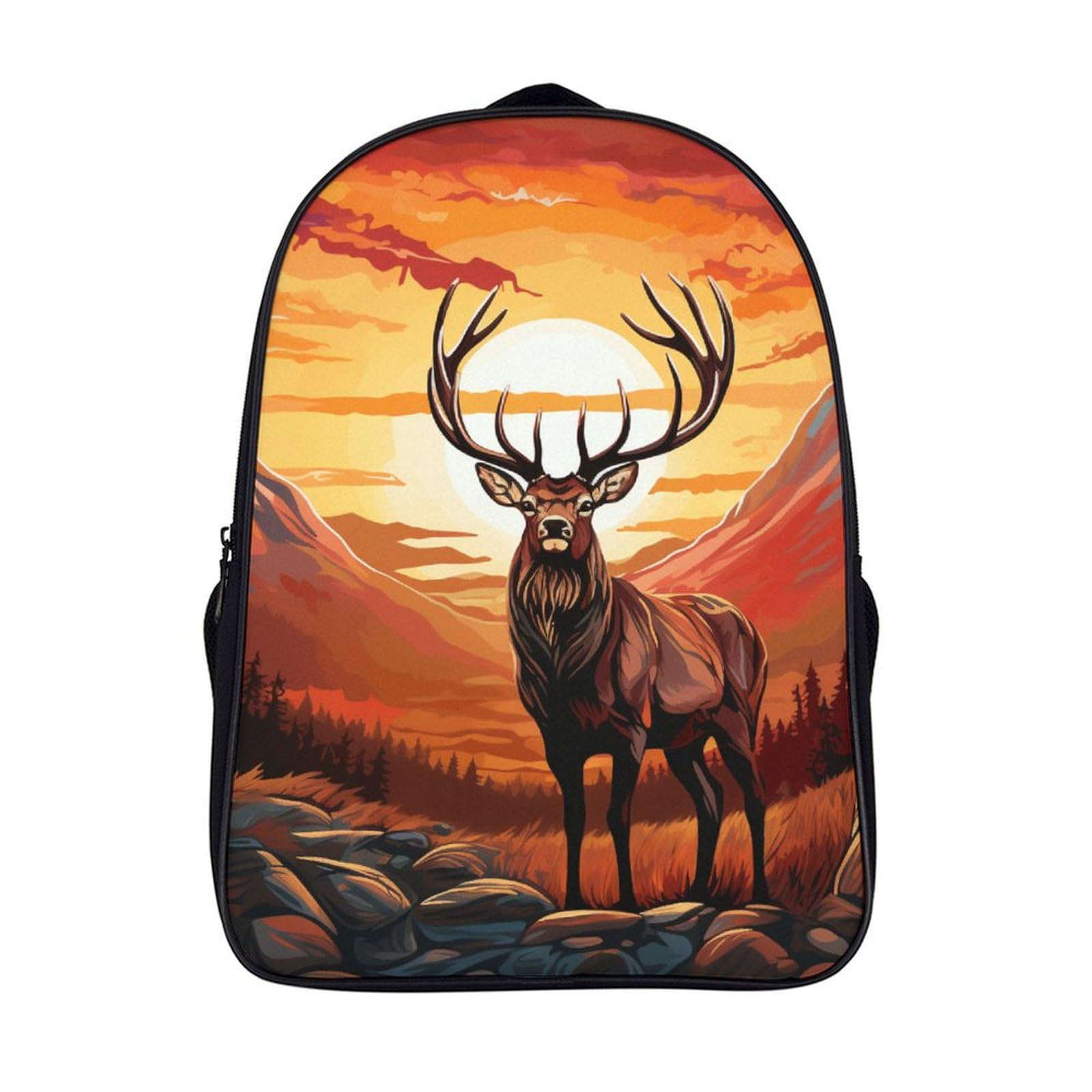 Sac ecole respirant pour enfants Deer dos rembourré anti-transpiration 40x28x16cm