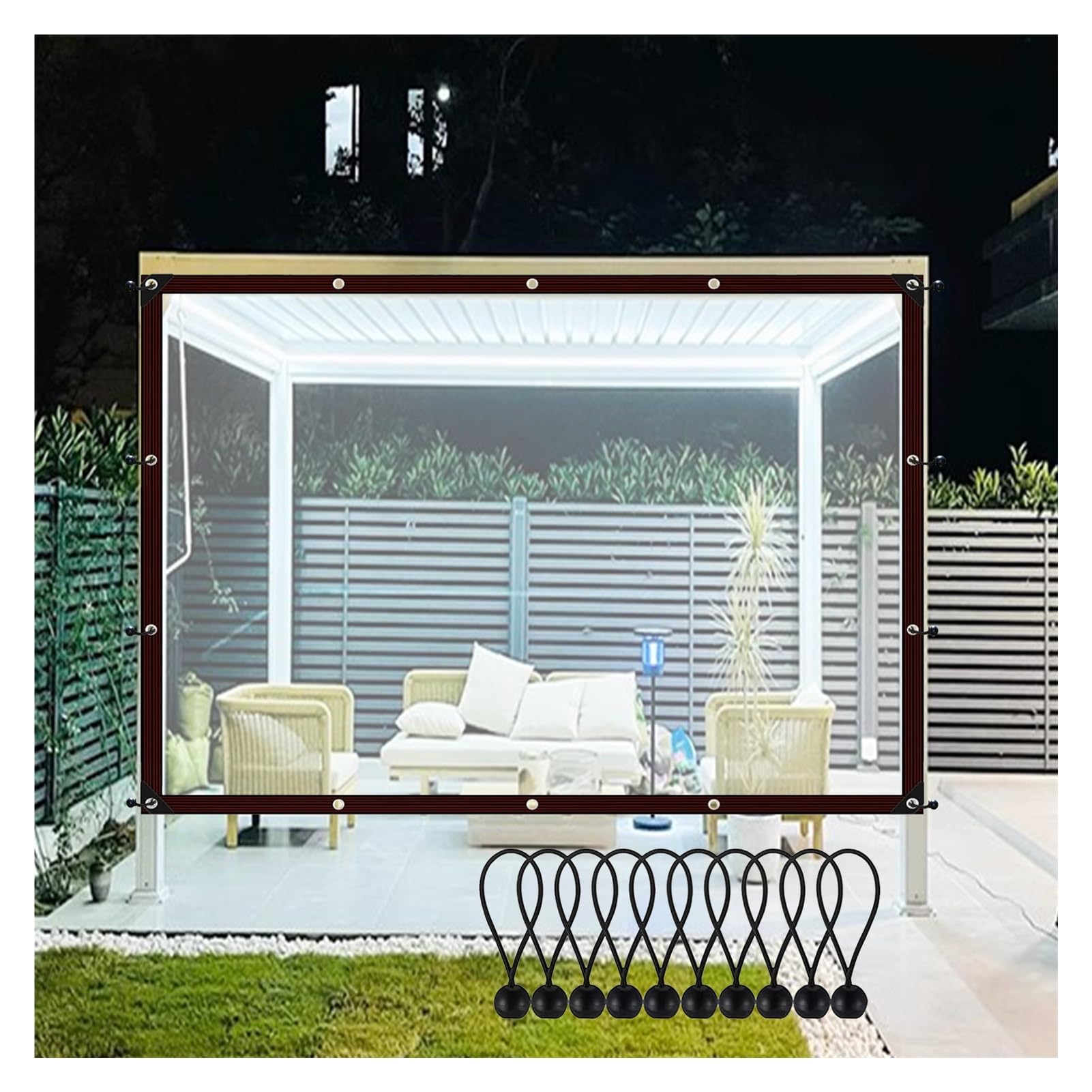 Evita la lluvia en tu cenador con la lona transparente impermeable