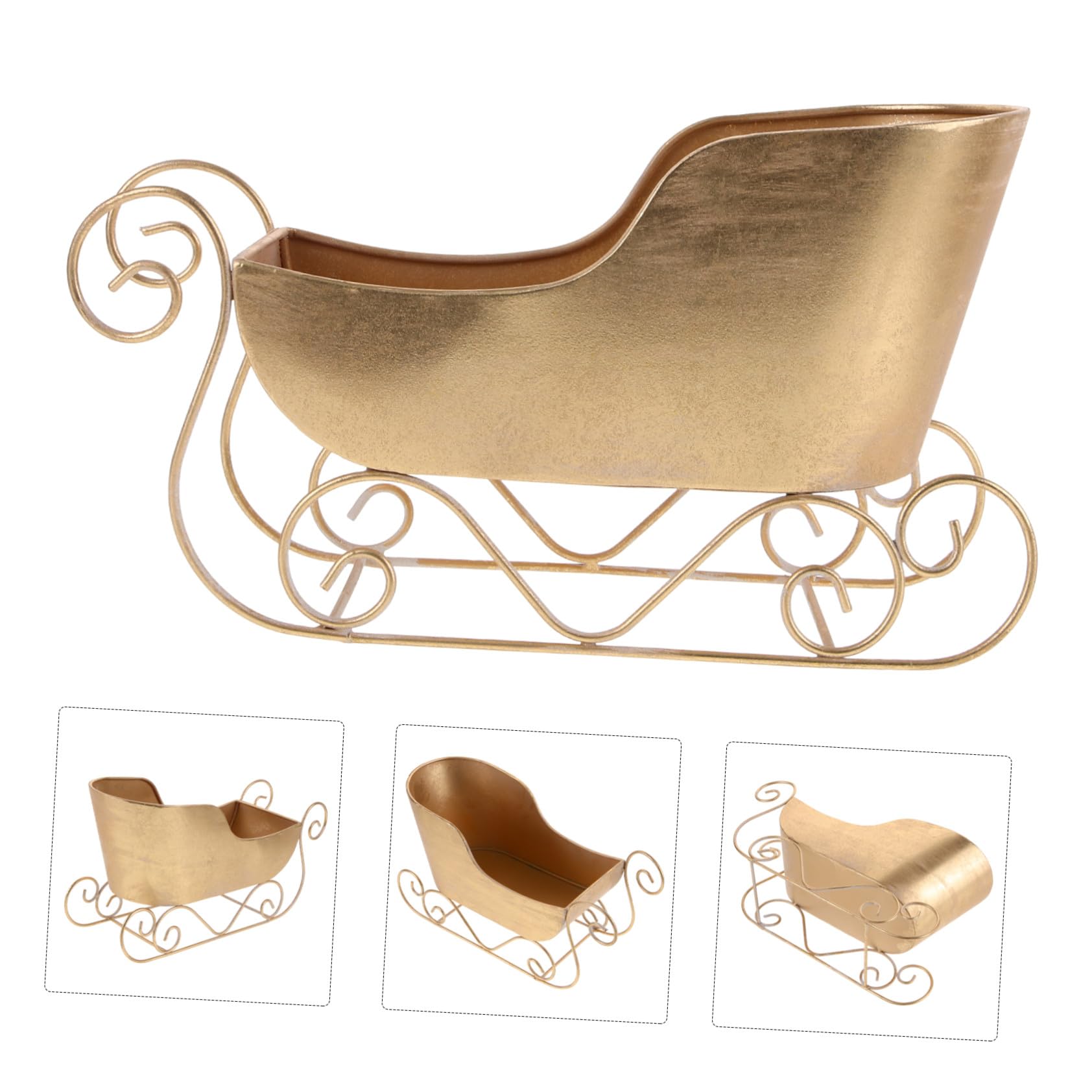 VALICLUD Mini-eisenschlitten-weihnachtsschmuck als Weihnachtstischdeko und Schlittenverzierung Zarte Schlittenornament für Weihnachtstischdeko und Tischschlittendeko Mini-schlittenverzierun