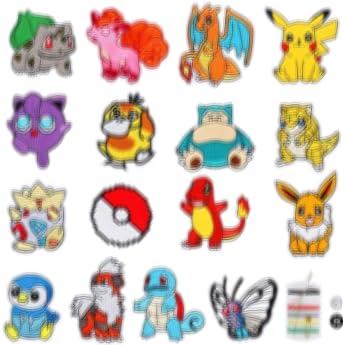 16 pieces patches for iron-on embroidered patches jeans patch stickers sew-on patches set sewing applique iron-on patches appliqu  for ironing textiles iron-on patches for DIY clothing