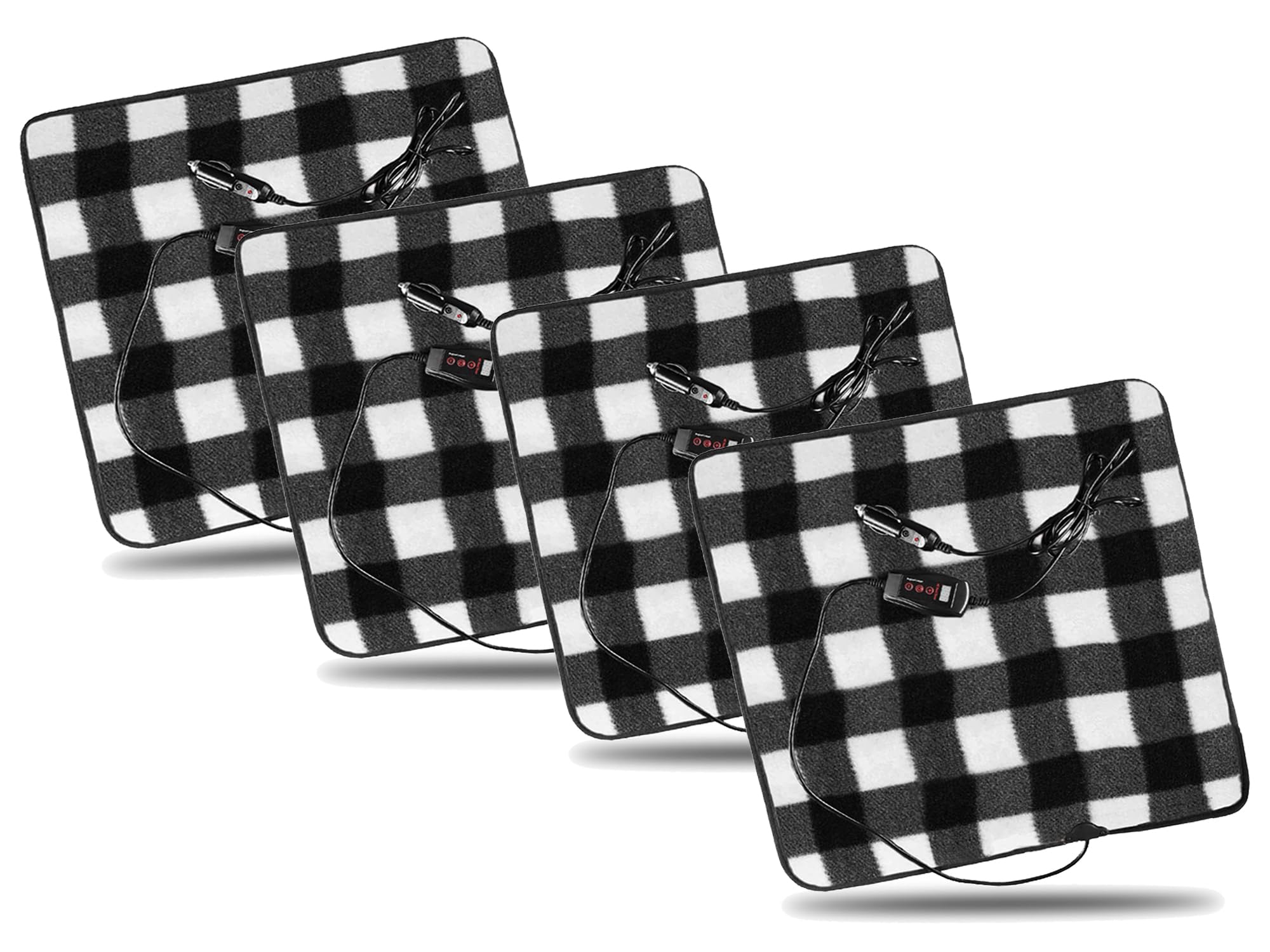 ZONETECH Vlack and White Warming Pad Cozy Warmth in Cold Weather, Perfectly Sized for Comfort and Portability for Pets