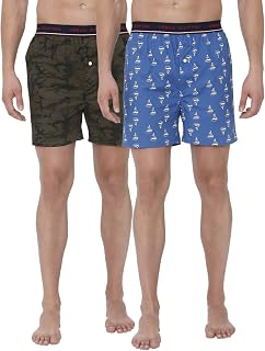 Urban Scottish Ultra-Comfortable Men's Boxer Pants (Pack of 2), 100% Cotton Material with Stylish Print - Soft & Stretchy ... Price In India