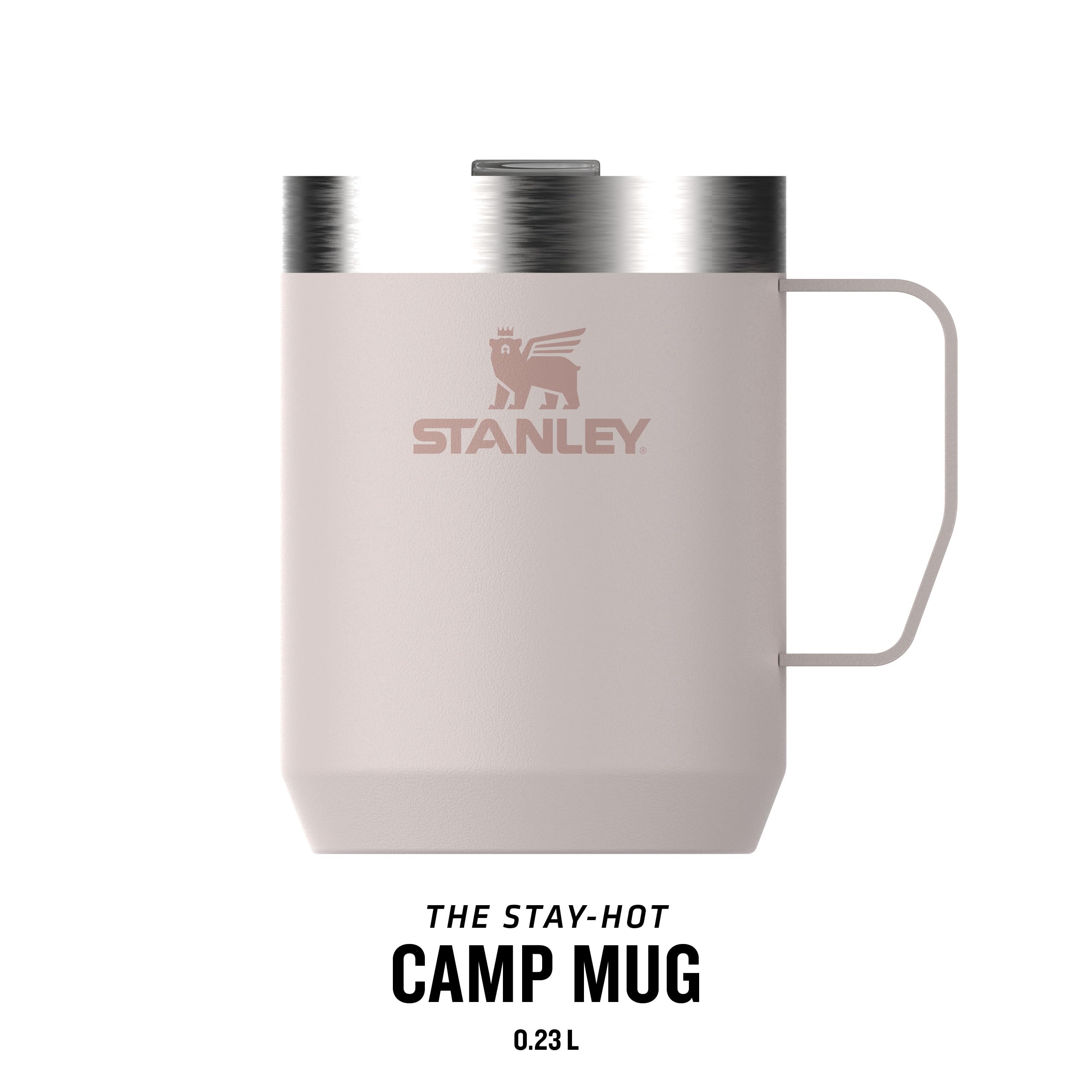 Stanley Classic Legendary Kubek Kempingowy 0.23L - Kubek kempingowy ze stali nierdzewnej - kubek termiczny Bez BPA do gorących napojów - Rose Quartz