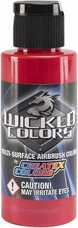 Wicked Colors Createx W303 Pearl Red 2oz. water-based universal airbrush paint. by SprayGunner