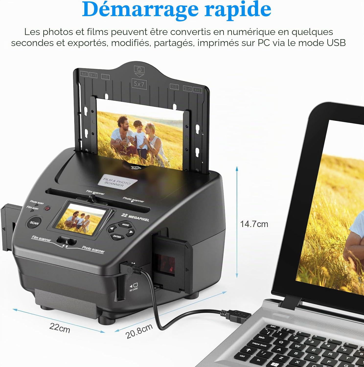 Scanner Films, Visionneuse Diapositives, Négatifs et Photos