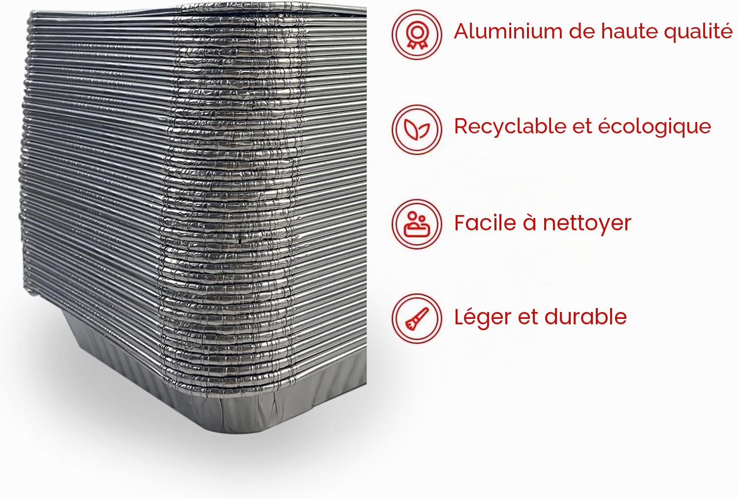 40 emballages de plaques d'égouttage en aluminium pour gril à bois Ninja OG701, bac à graisse, plaque d'égouttage également compatible avec Weber Spirit, Genesis, série Q Grill-Xing