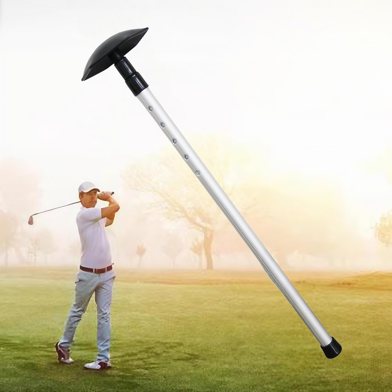 Canne de support réglable pour sac de golf à 4 sections de 50,8 à 132,1 cm pour protection de club de golf en alliage d'aluminium durable TP16