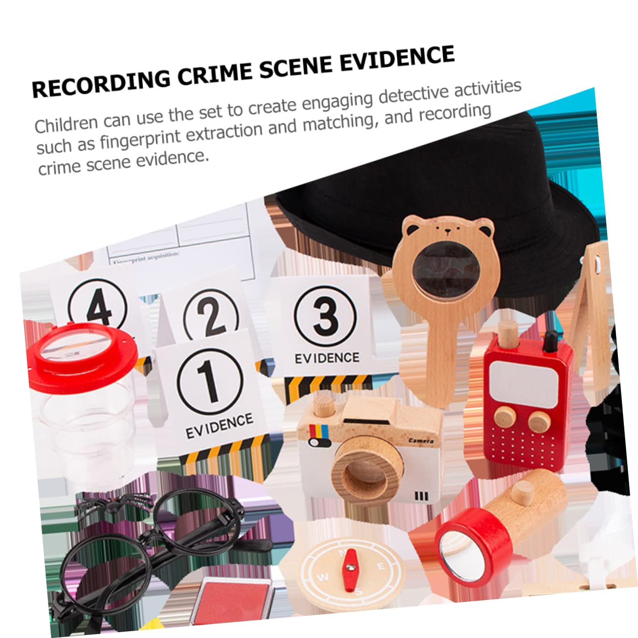Alasum Kit Detective Ruolo Cosplay con Strumenti Simulati per Indagini per Sviluppare Collaborazione e nel Pretend Play