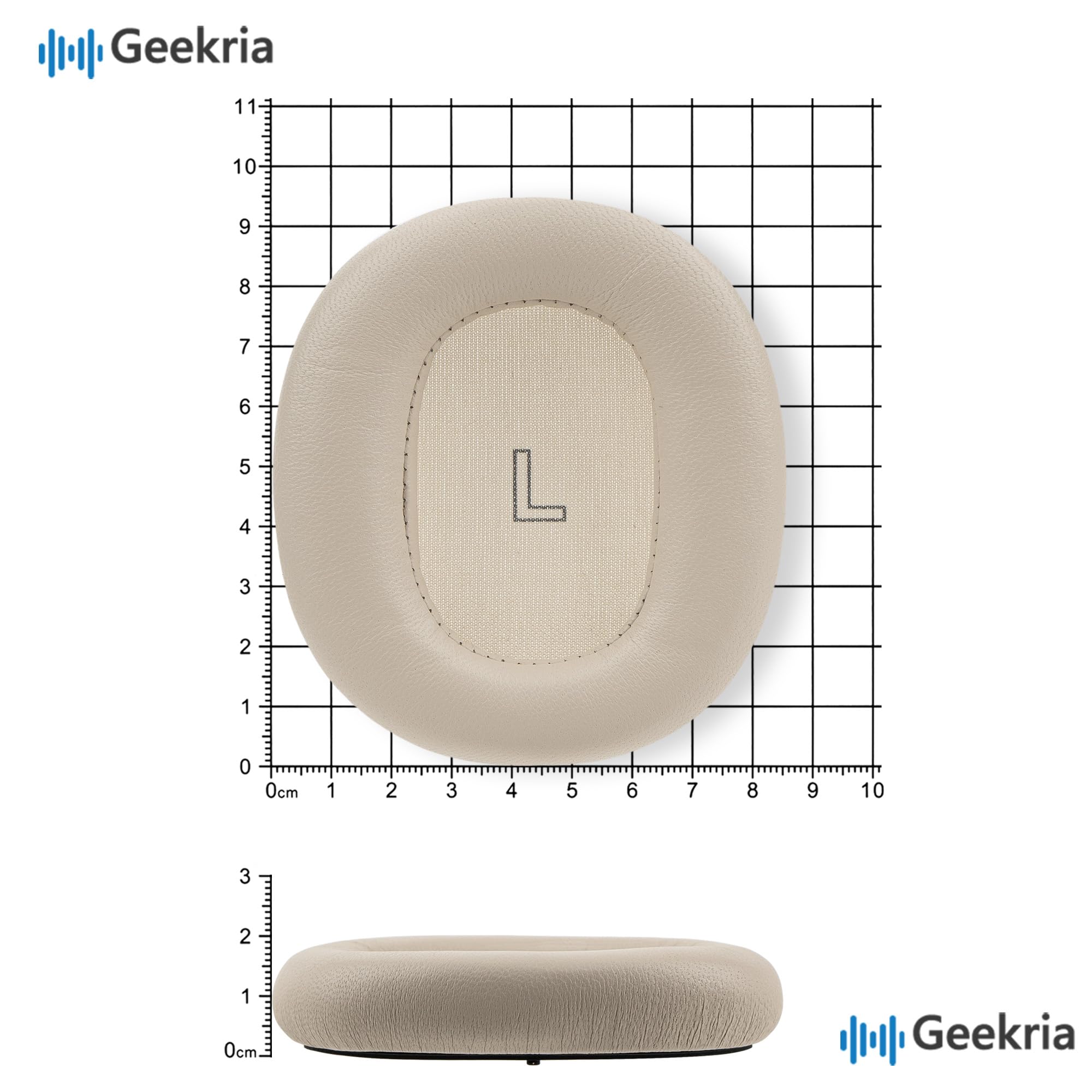 Geekria Elite - Cuscinetti auricolari di ricambio in pelle di pecora per cuffie Bang & Olufsen Beoplay H95, parti di riparazione (oro)