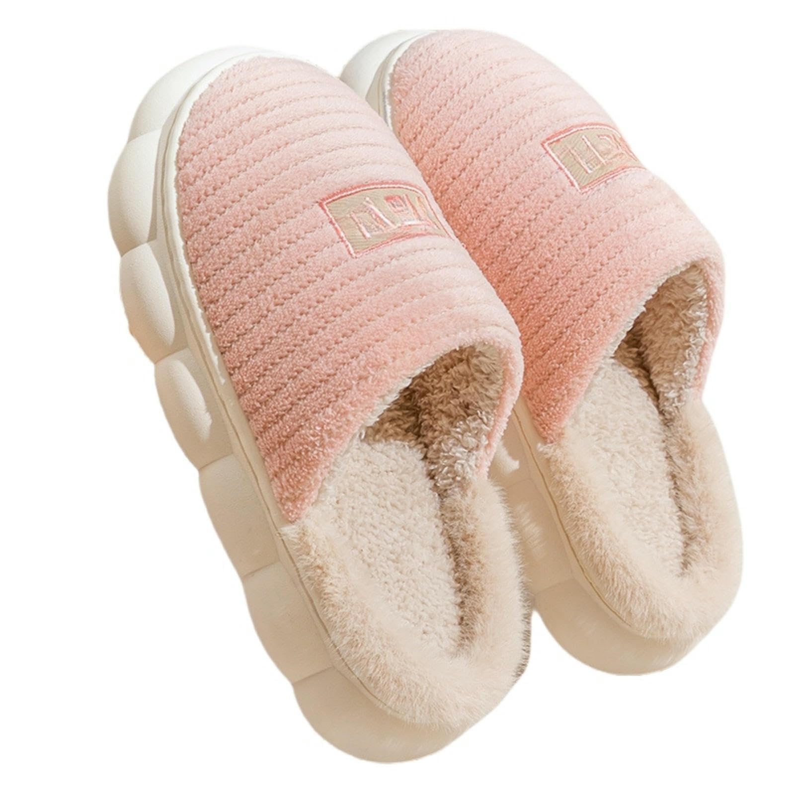 Pantofole Donna Pantofole di Cotone per Donne Primaverile Autunno Inverno Casa Non Slip Coppia Calda Inverno Uomini-azzurro-38-39