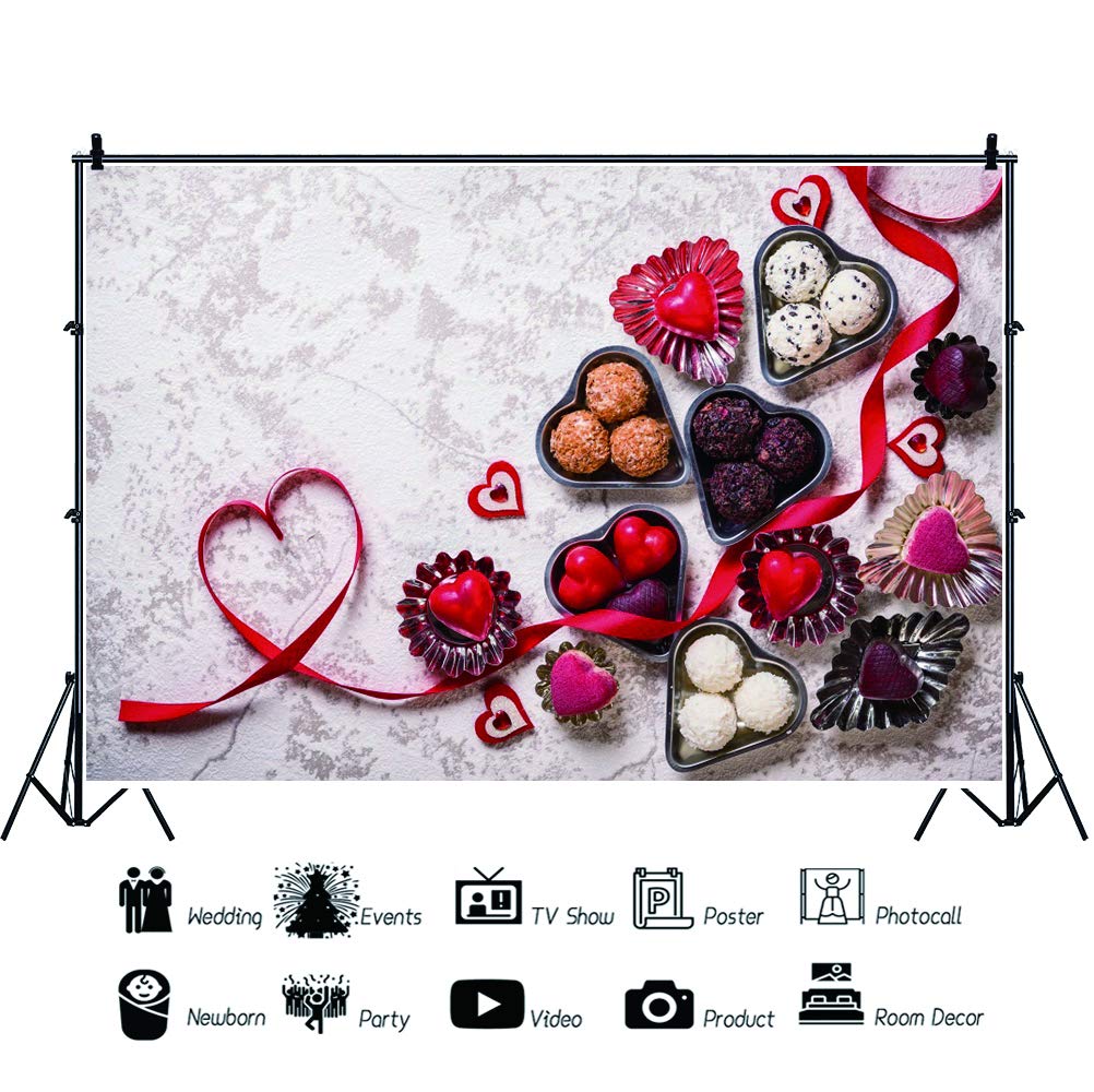 Amazon.co.jp: Qinunipoto 写真撮影用 背景布 バレンタインデー