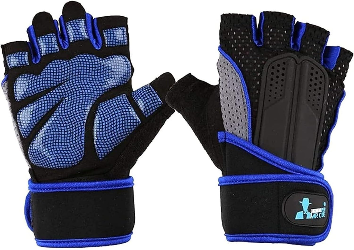 Guantes deportivos para Ciclismo Medio dedo transpirables con agarres antideslizantes de silicona, ideales para Hombres y Mujeres para entrenamiento Fitness y p, B(M), B(M)