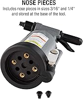 Vista 3 de SUNEX TOOLS SX1819T, pistola de remache resistente, juegos de remaches de 3/16 y ¼ de pulgada, potencia de tracción de 3690 libras, piezas de nariz