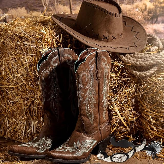 Foto 7 de 7 de Baokuan Espuelas Vaqueras, Espuelas para Botas De Vaquero con Mecanismo Giratorio