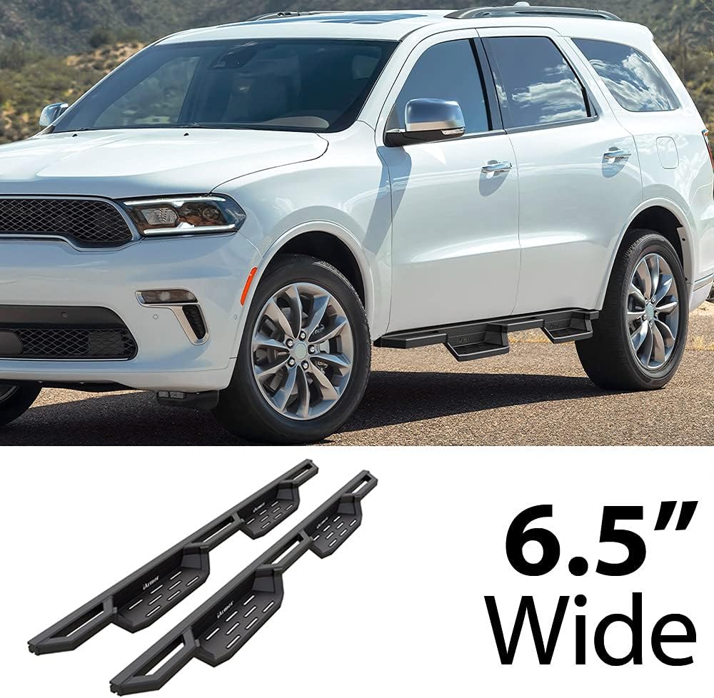 HD Ridez Pocket Drop Steps Armor Compatible with Dodge Durango 2011-2026 (Will Not Fit Models with OE Skirt Cladding or Diesel Model) (Drilling Required) (Nerf Bar Side Steps Side Bars)