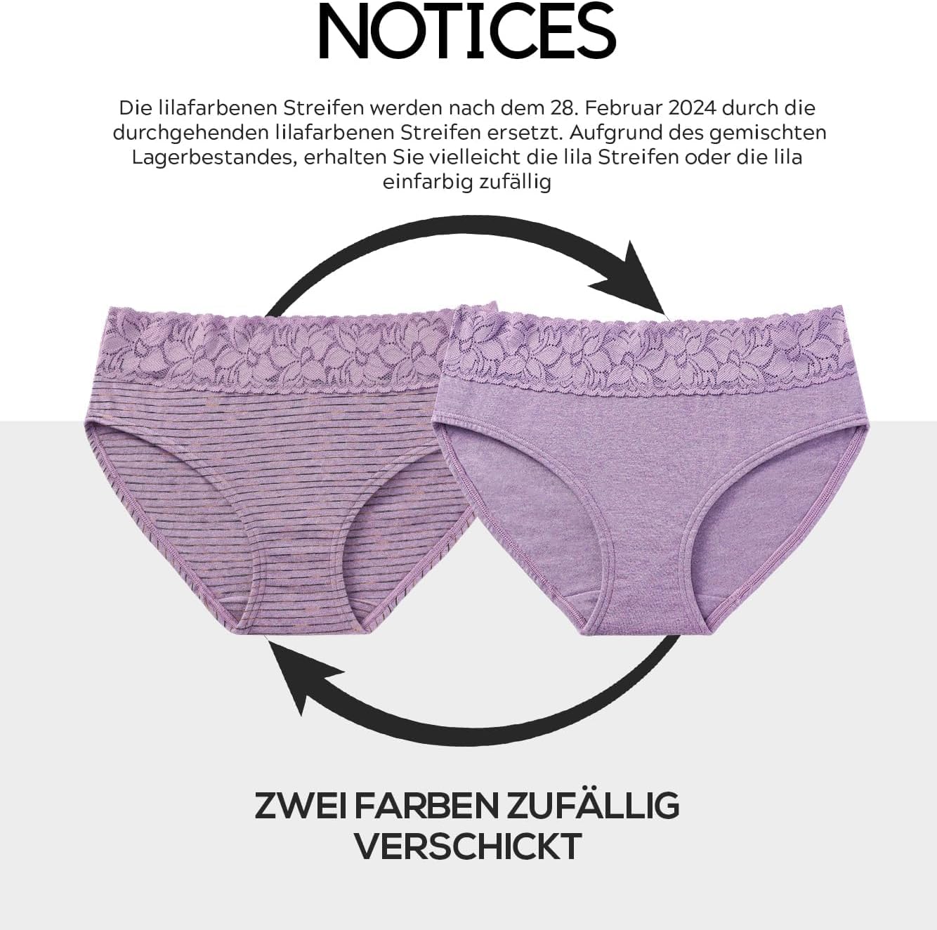 Women’s Underwear Cotton Panties for Women, Soft Ladies Lace Trim Underwear High Waisted Briefs 6 pack - Image 6