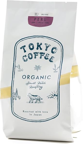 Peruvian Coffee Beans Organic Medium Roast Home-Roasted Organic Coffee by TOKYO COFFEE Medium Grind 400g