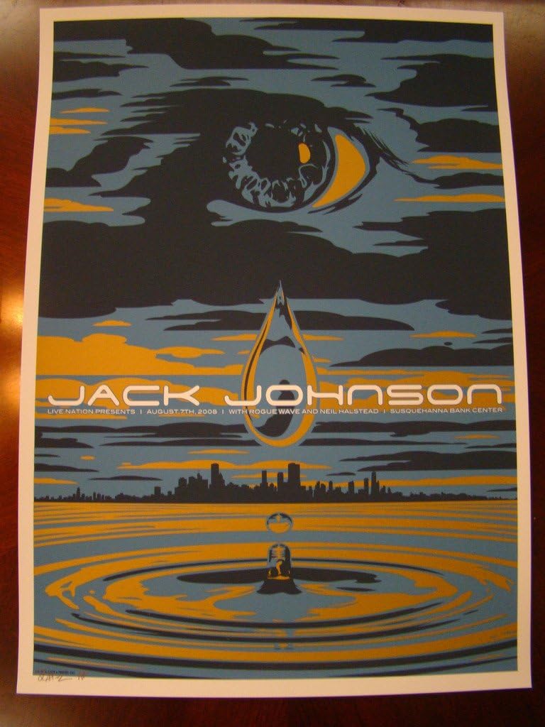 Jack Johnson Music Poster Jack Johnson Camden 08 Slater at Amazon's