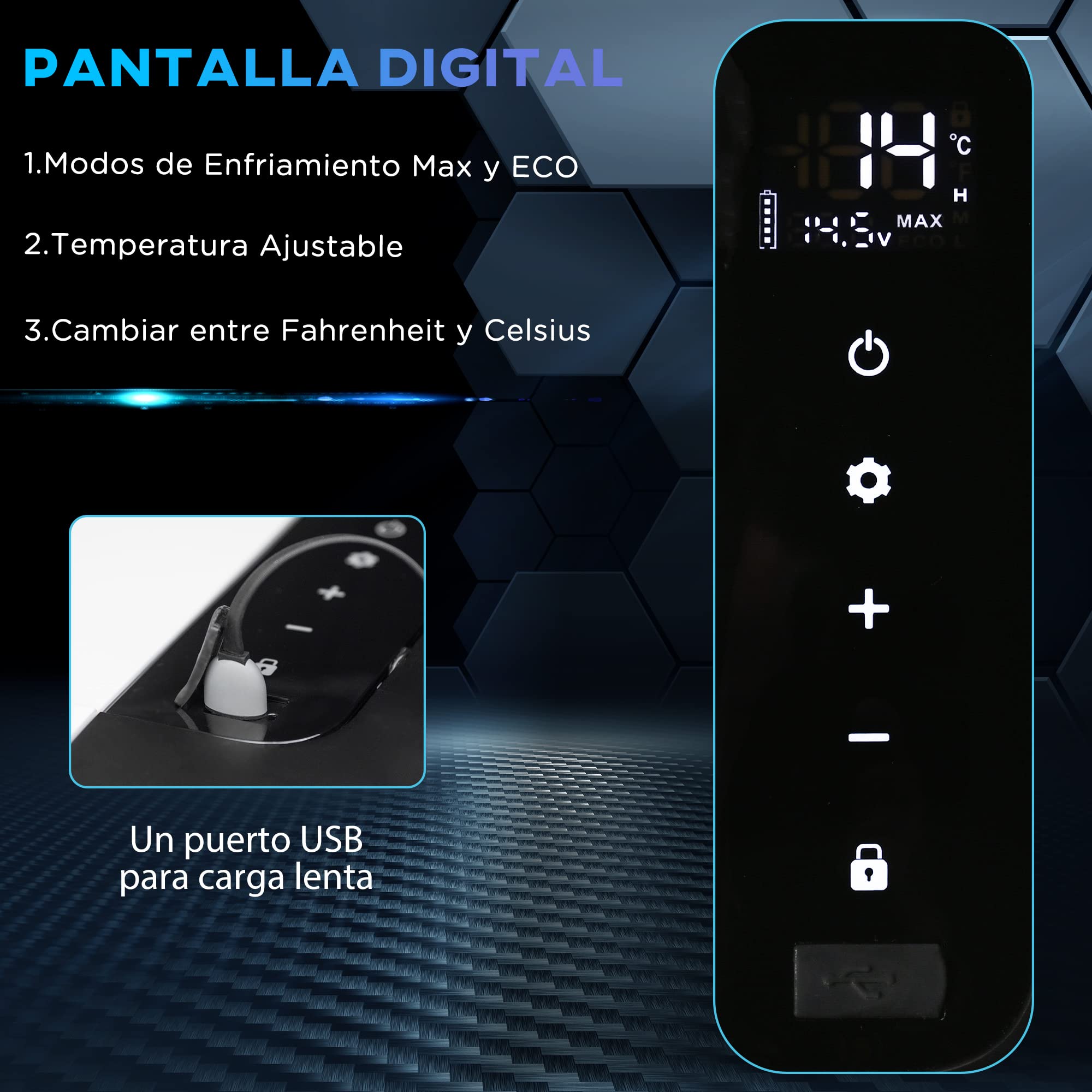 Outsunny Nevera Portátil Eléctrica 25L 12/24V hasta -20℃ Nevera y Congelador de Compresor para Coche con Luz LED y Asas Plegables Bajo Consumo Energético para Hogar Camping 58,5x33,5x35,2 cm Blanco