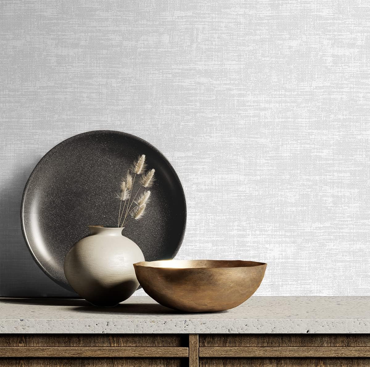 NextWall Stacy Garcia Home Interference Peel and Stick Wallpaper (Pearl Grey)