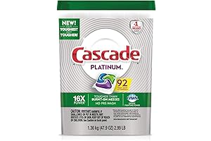 Cascade Platinum Dishwasher Detergent Actionpacs, 92 Count